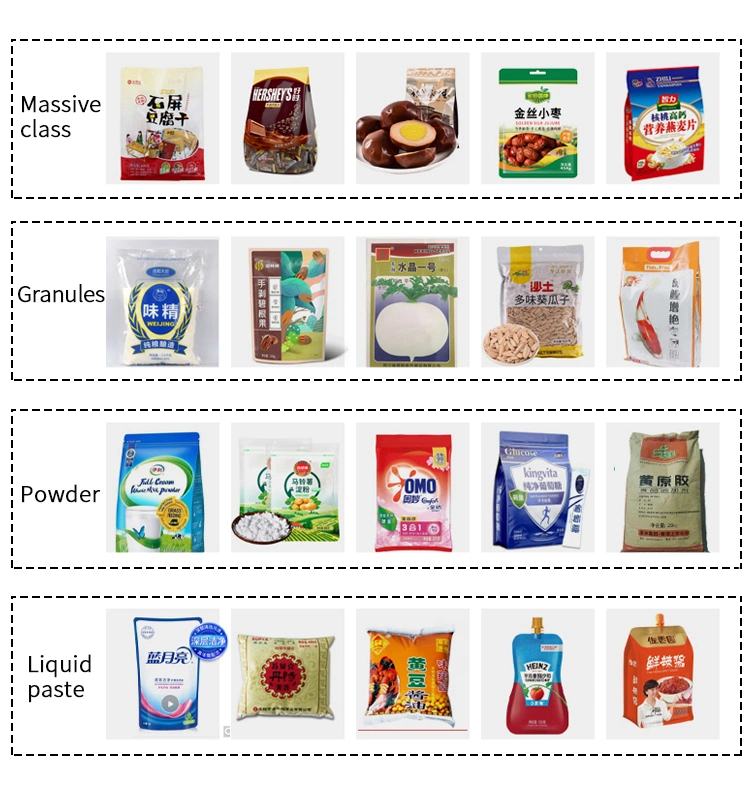 Automatic Plastic Bag Pouch Sachet Powder Food Vacuum Heat Sealer Packing Sealing and Filling Packaging Machine