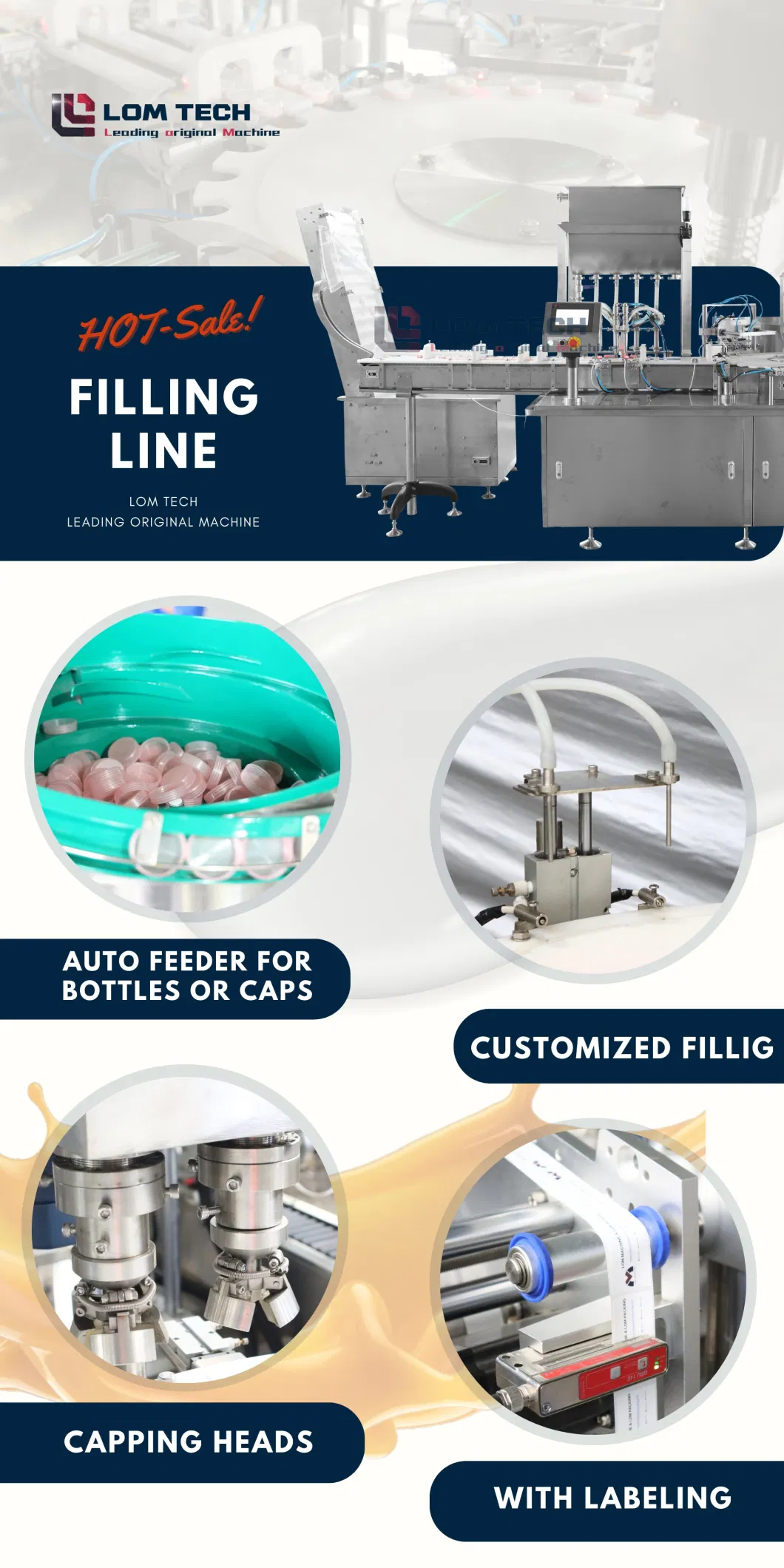 Easy to Operate PLC Automatic Vegetable Cooking Oil Vape Honey Complete Juice Multiple Heads Filling Capping Machine with Labeling Function Optional