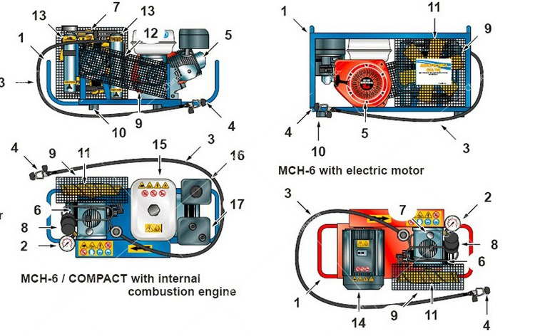 Mch-6 12V Scuba Diving Air Compressor Machines