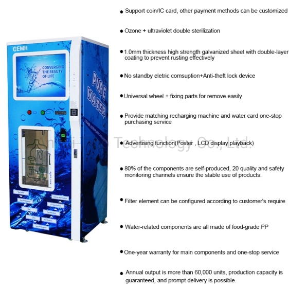 Automatic Cleaning Bottle Price Water Vending Machine Manufacturers