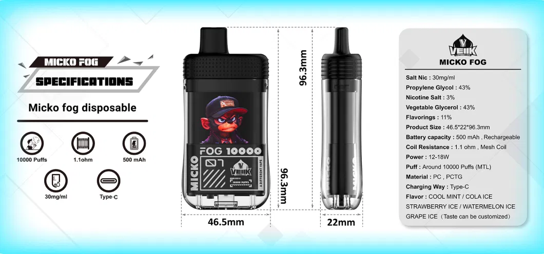 10000 Puff Factory Price E Liquid Malaysia Disposable Vape Pen