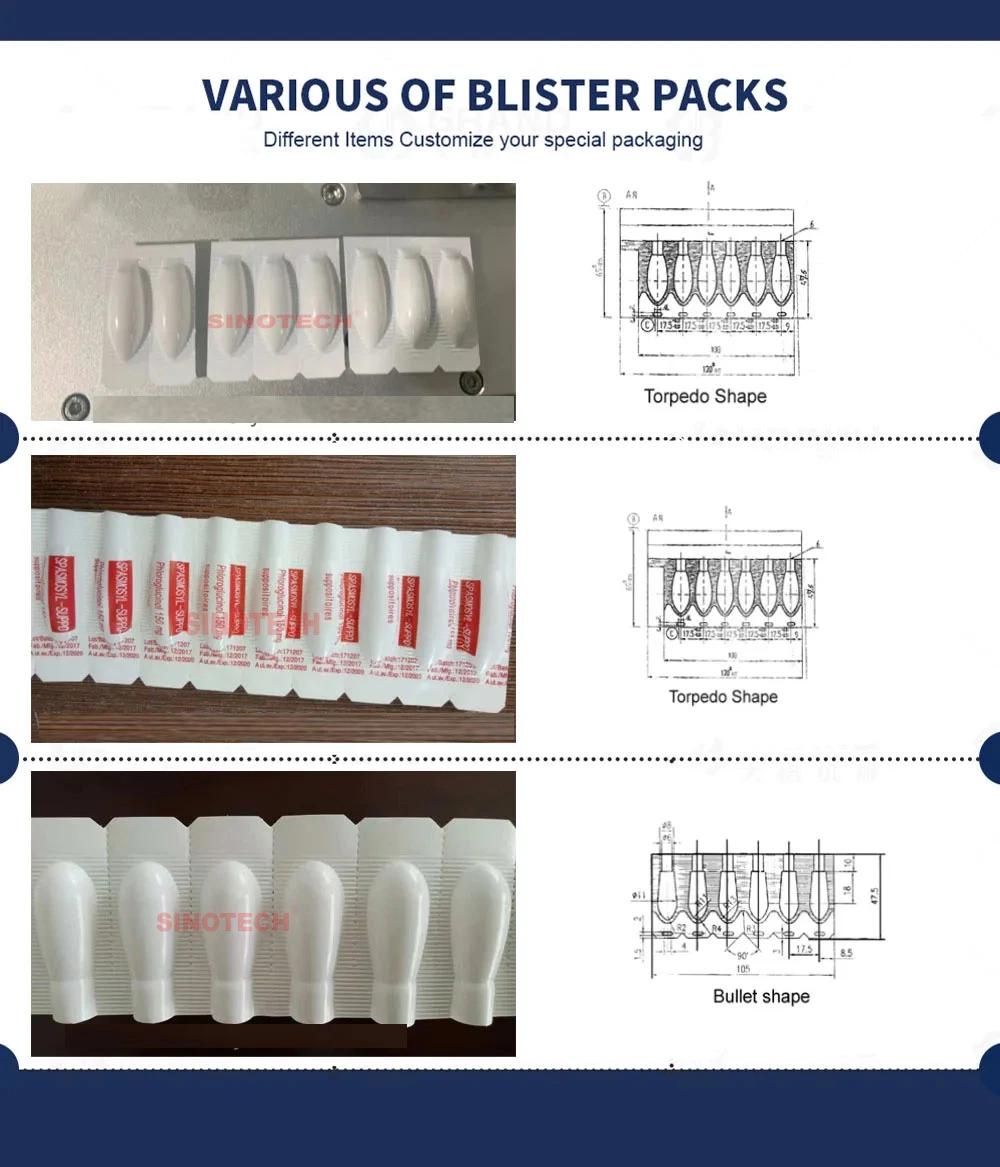 Blister Bullet Suppositories Liquid Forming Filling Sealing Machine (YB-3)