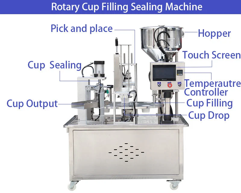 Vietnam Custom Factory Price Rotary Disposable Cup Juice Filling Sealing Machine