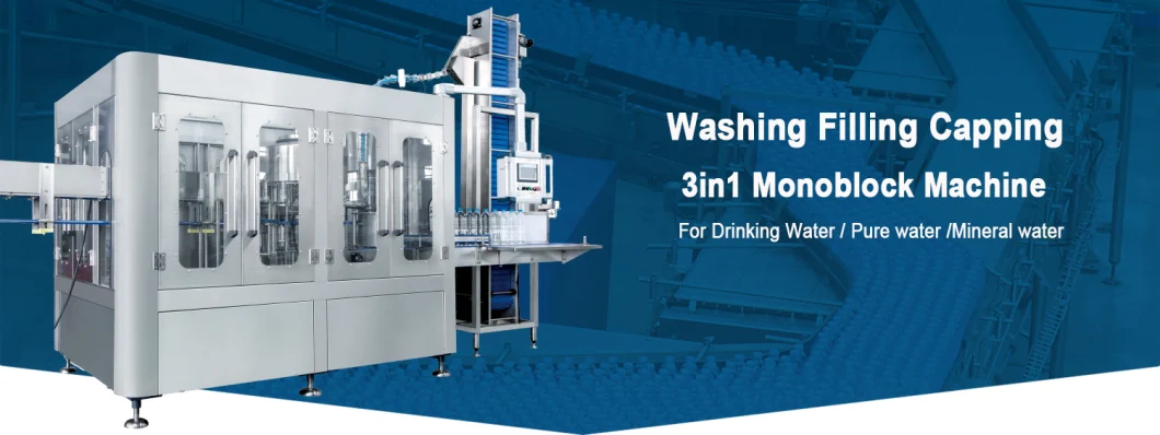 Automatic Pet Glass Bottling Packing Plant Pure Drinking Mineral Water Filling Machine