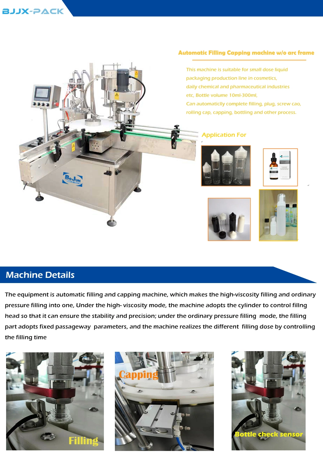 Automatic Rotary Filling Capping Machine for Essential Oil Cartridge Filling and Capping Machine