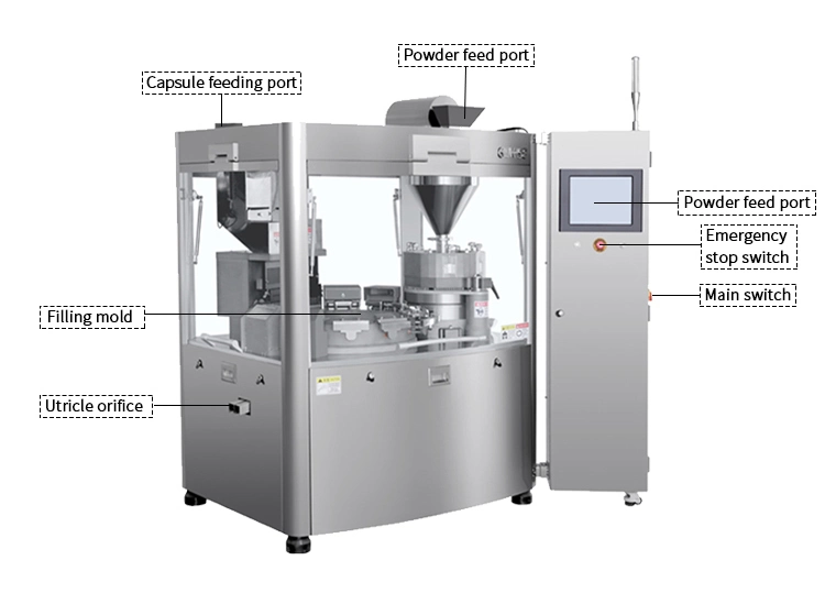 Hanyoo Njp-1200 High Capacity Full Automatic Powder Pellet Hard Capsule Filling Machine