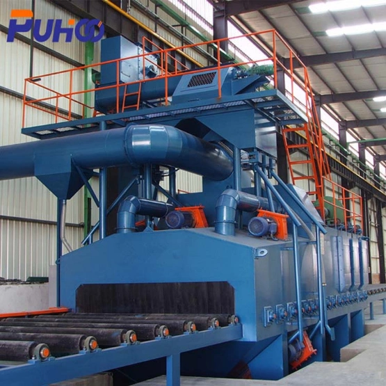 Frame and Steel Rust Remove Roller Conveyor Shot Blasting Machine