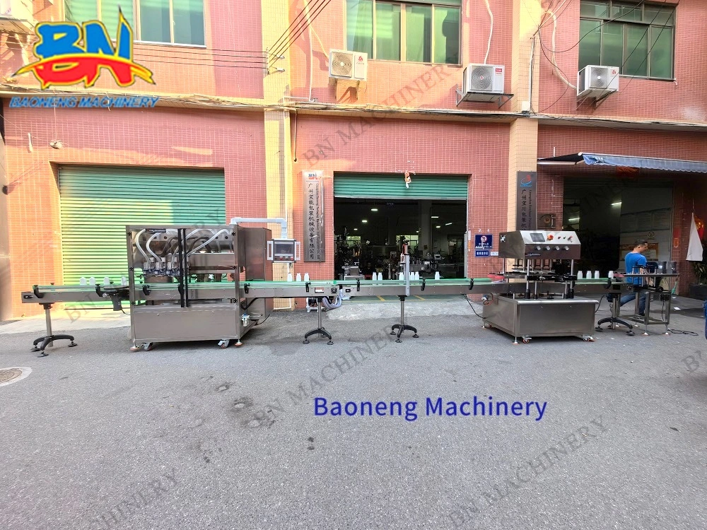 Quality Linear Automatic Liquid Oil Cream Shampoo Bottle Filling Capping Machine