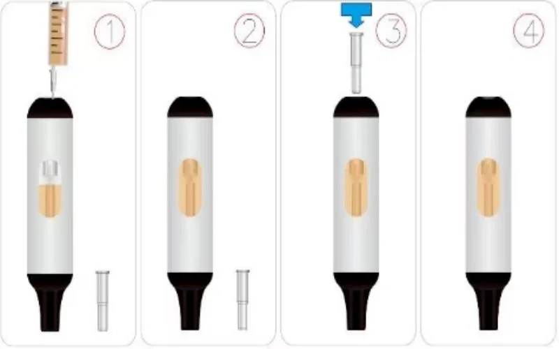 Bottom Filling Oil Box Shaped 3/4ml Vape Disposable Hardware