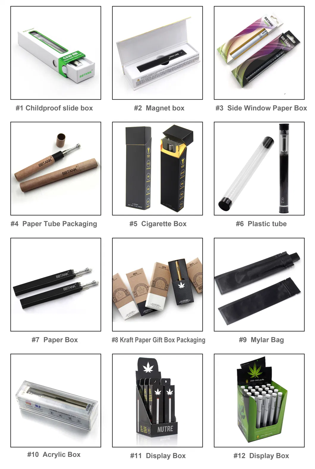 Bbtank Factory Direct Supply Oil Ecigarette Wholesale Vape Pen