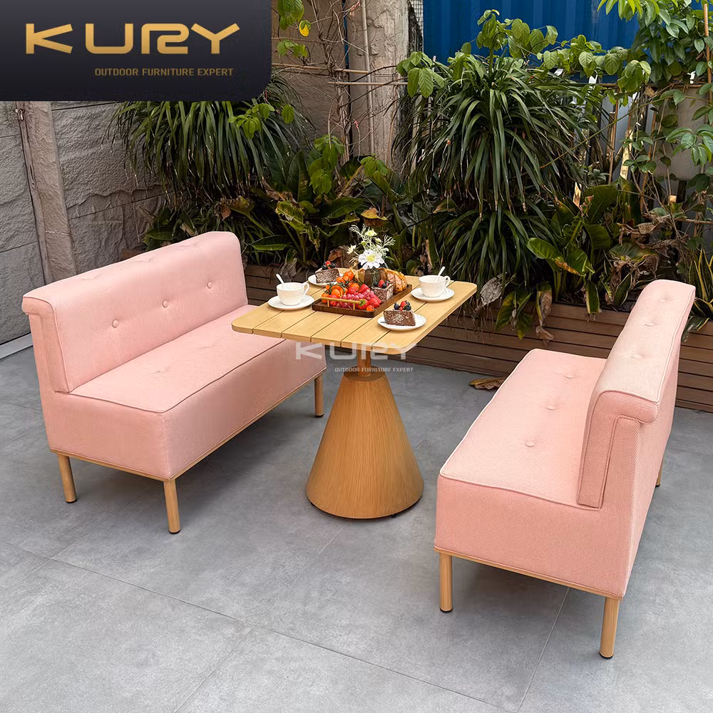 Bar Restaurant Dining Set Outdoor Garden Furniture Modern Booth Tables and Chairs