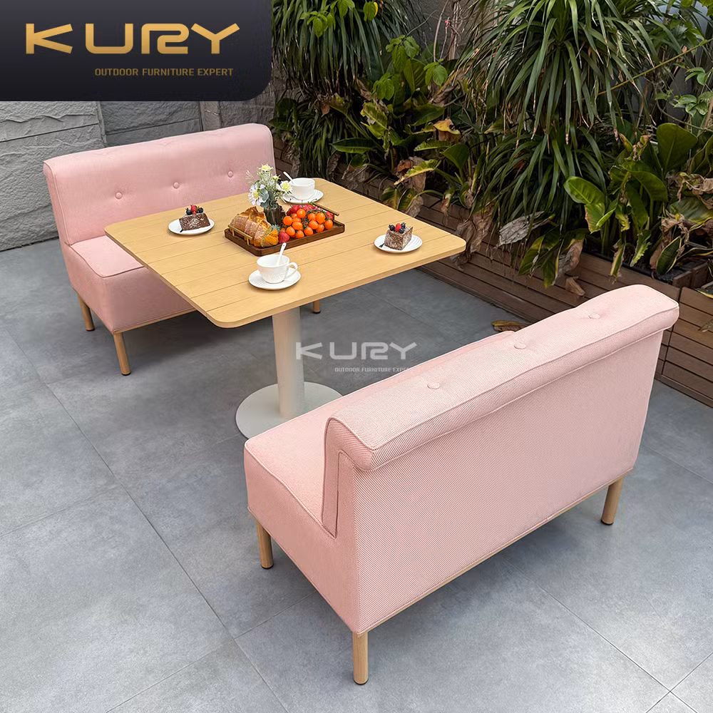Bar Restaurant Dining Set Outdoor Garden Furniture Modern Booth Tables and Chairs