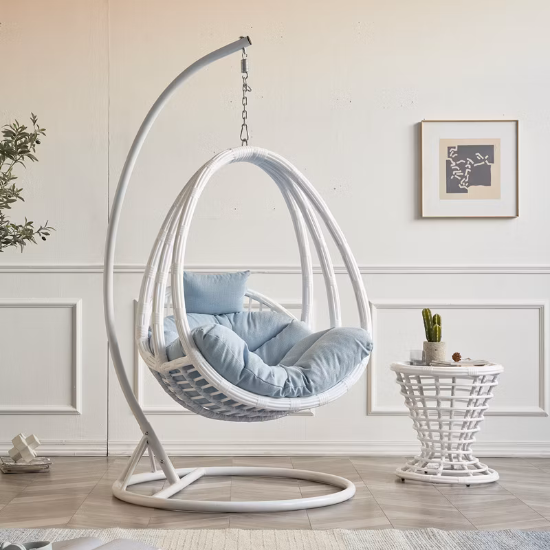 Modern Style Garden Outdoor Rattan Swing Chair for Home Living Room Patio Lounge