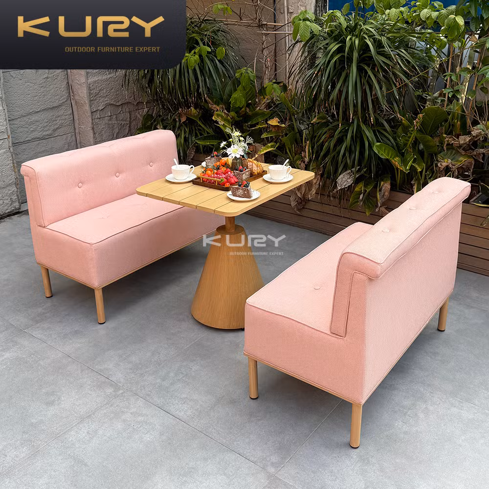 Bar Restaurant Dining Set Outdoor Garden Furniture Modern Booth Tables and Chairs