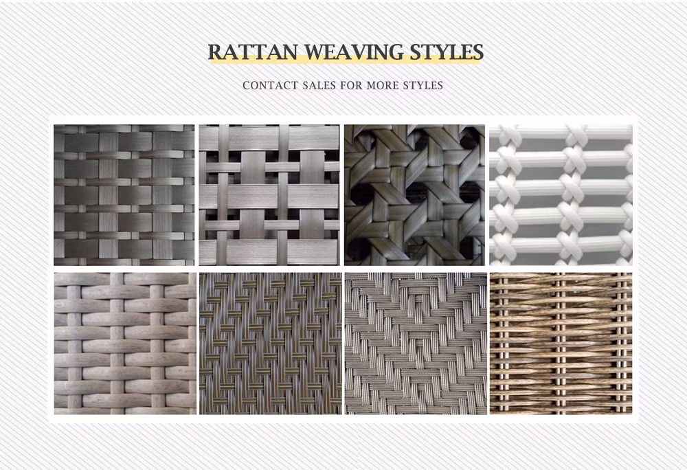 Customized Wholesale Hot Sale Outdoor Dining Leisure Patio Resort Hotel Restaurant Balcony Aluminum Wooden Color Woven PE Rattan Wicker Bistro Chair Set