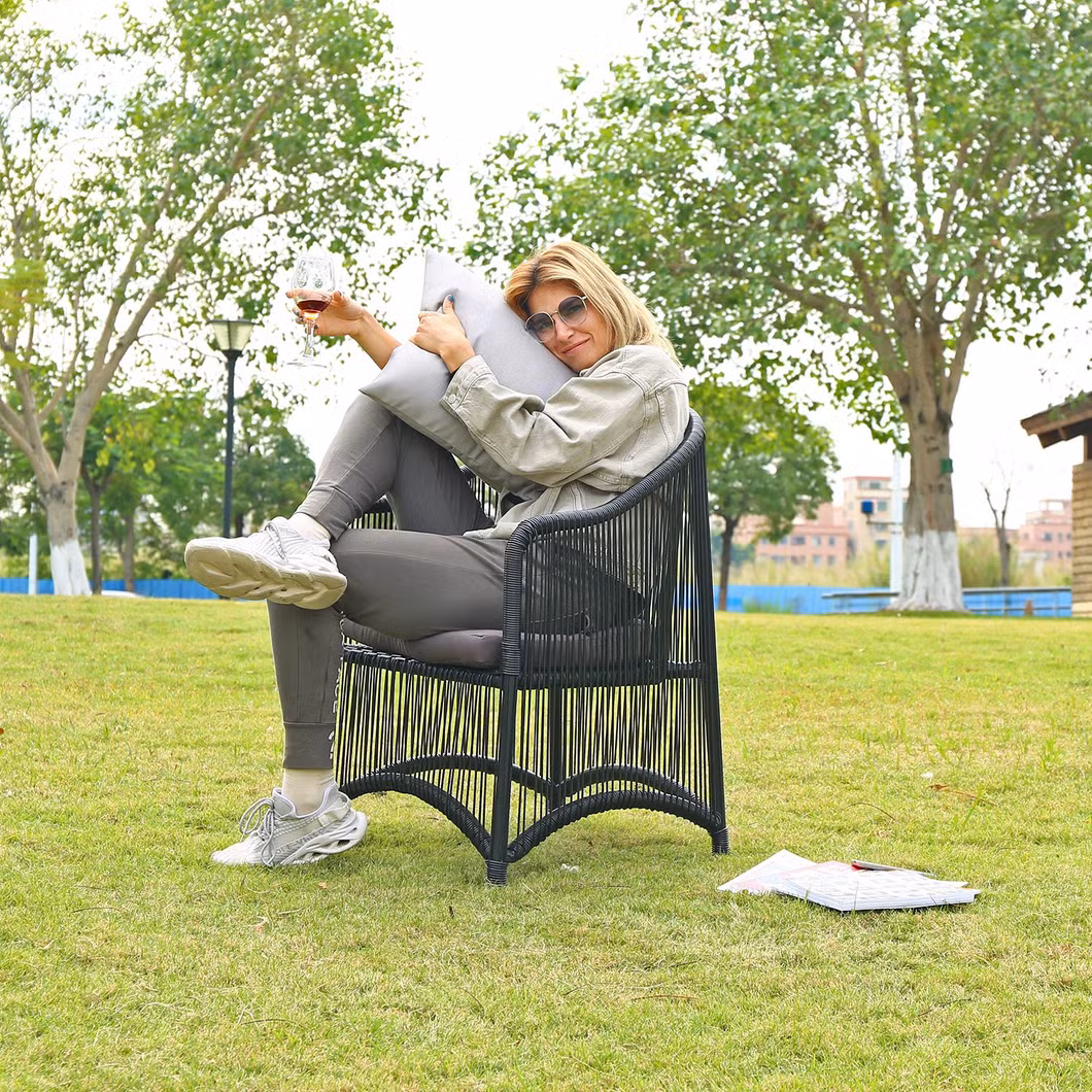 New Style Outdoor Sunroom Patio Garden Furniture Hotel Bistro Home Balcony Rattan Chair