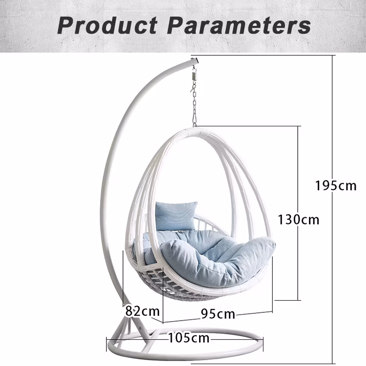 Modern Style Garden Outdoor Rattan Swing Chair for Home Living Room Patio Lounge