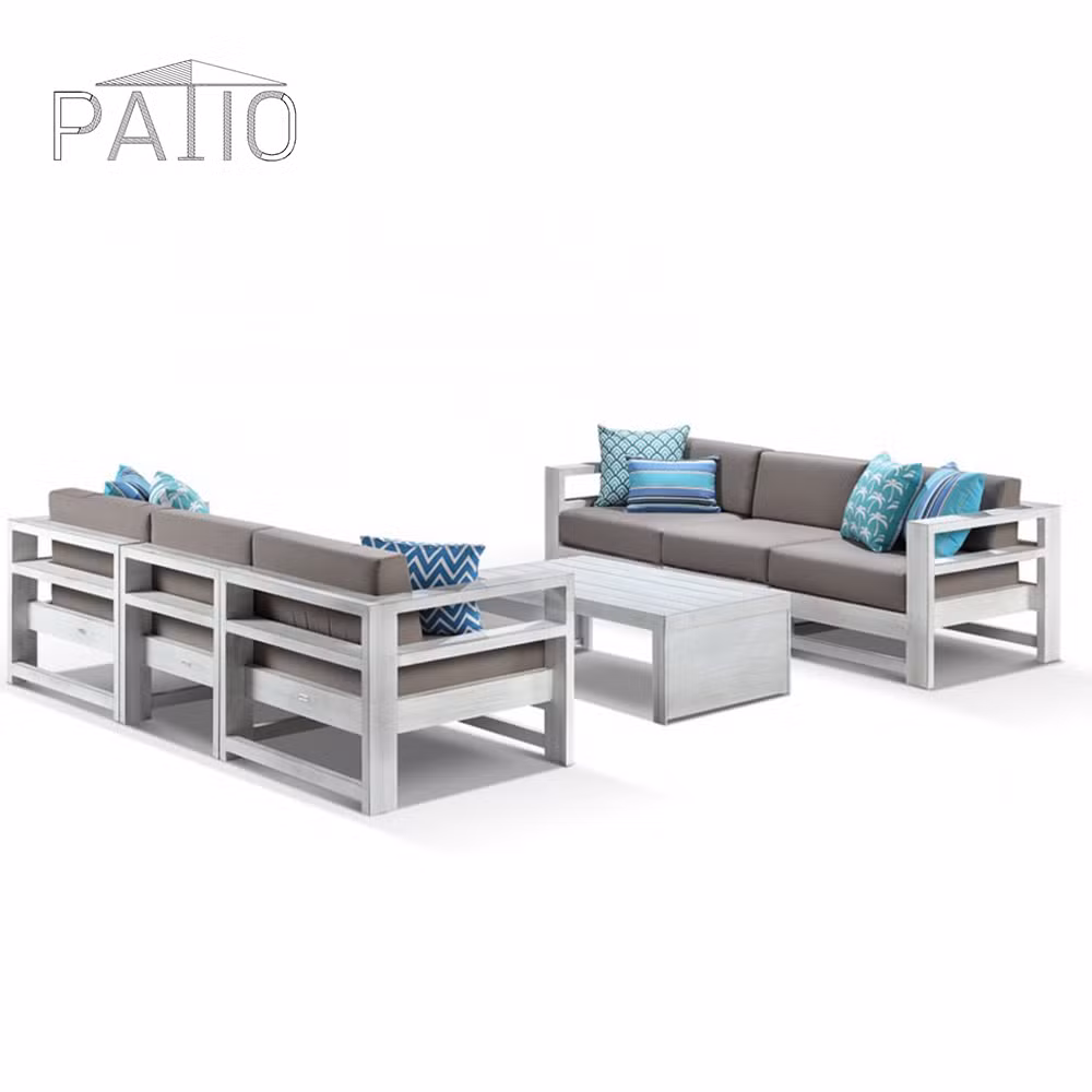 Chinese Factory Direct Wholesale Price Modern Luxury Modern Outdoor Waterproof Garden Home Hotel Aluminum Frame Patio Sofa Furniture