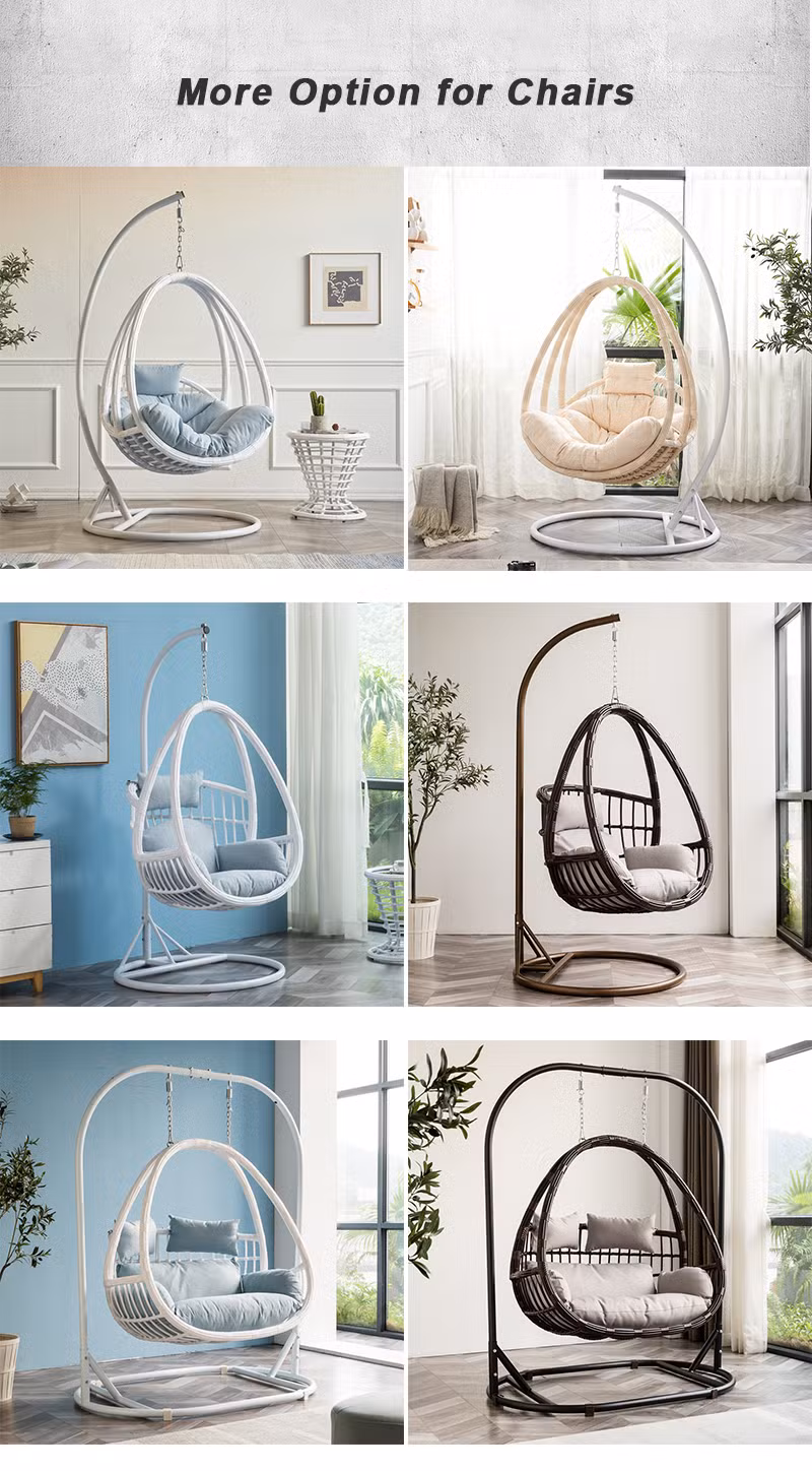 Modern Style Garden Outdoor Rattan Swing Chair for Home Living Room Patio Lounge