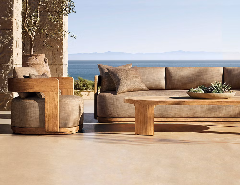 Tg Luxury Modern Design Teak Outdoor Morden Patio Moderne Sofa Resort Hotel Furniture Garden Sofa Sets