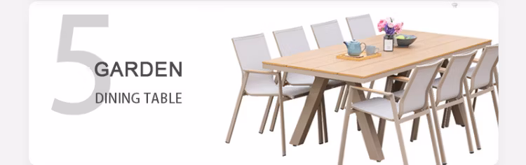 Wholesale Outdoor Chair Garden Dining Aluminum Chair Metal Plastic Wood Chair Table
