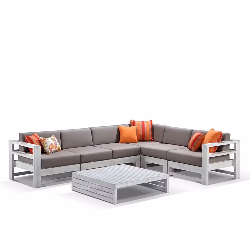 Chinese Factory Direct Wholesale Price Modern Luxury Modern Outdoor Waterproof Garden Home Hotel Aluminum Frame Patio Sofa Furniture