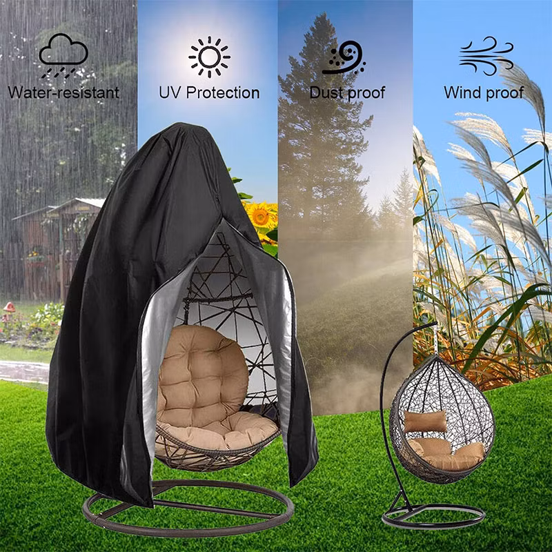 Factory-in-Stock Eggshell Rocking Chair Cover Wicker Courtyard Furniture Dust Cover Outdoor Furniture Accessories