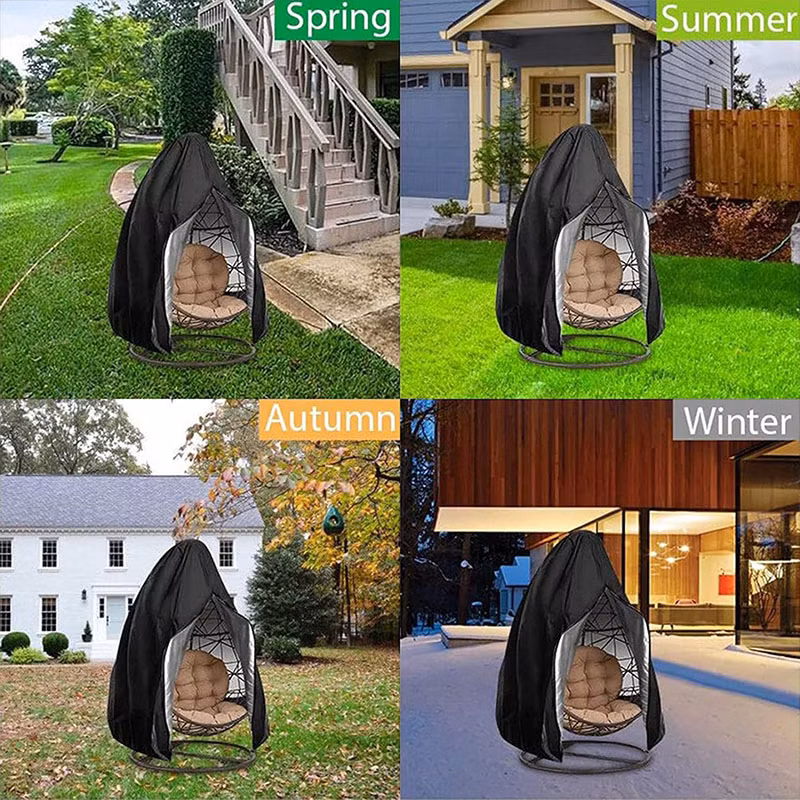 Factory-in-Stock Eggshell Rocking Chair Cover Wicker Courtyard Furniture Dust Cover Outdoor Furniture Accessories