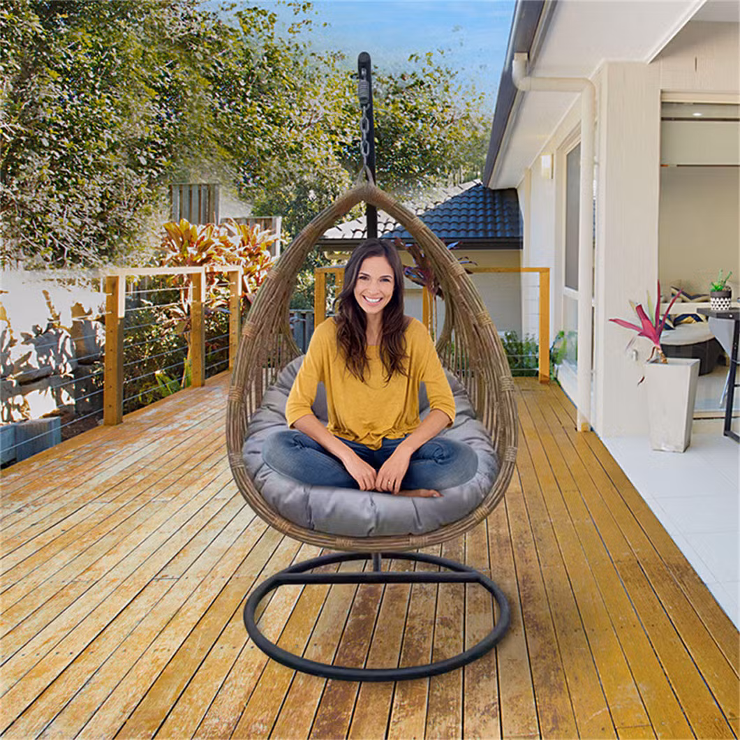 Modern Outdoor Patio Garden Hotel Swing Furniture Leisure Dining Room Lounge Rocking Plastic Rattan Metal Folding Restaurant Chair