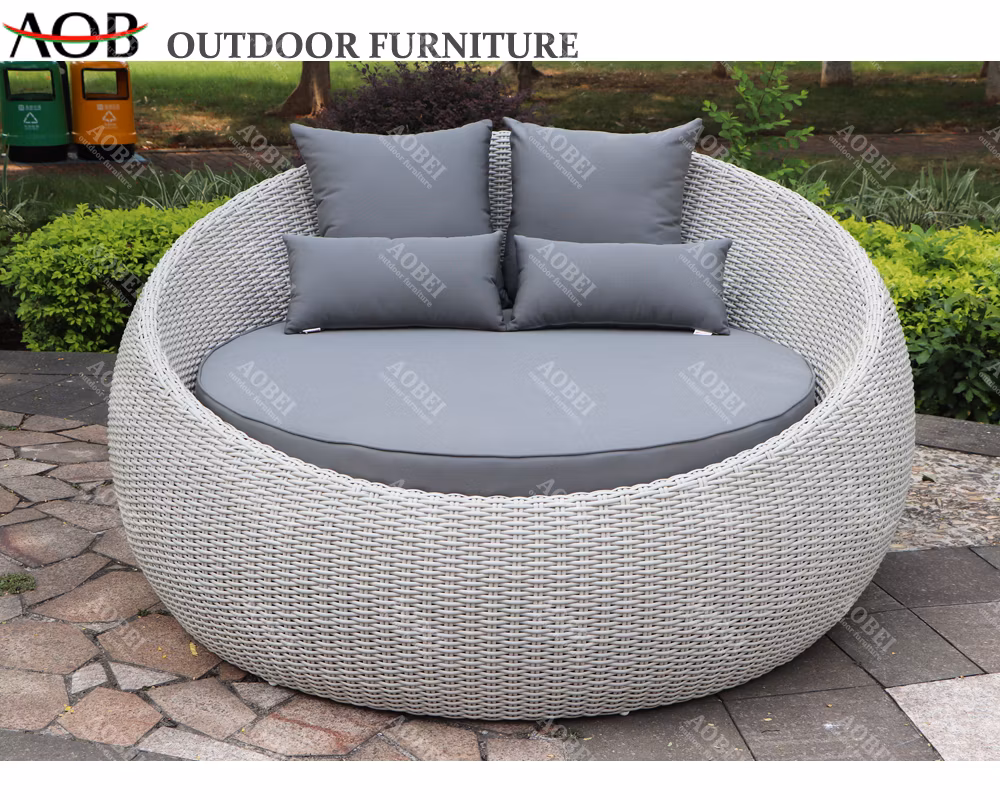 Modern Home Garden Outdoor Beach Hotel Resort Poolside Rattan Wicker Furniture Cabana Sunbed Daybed