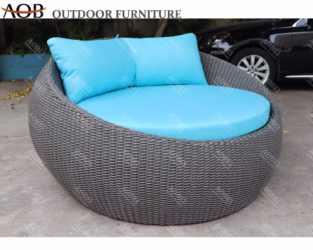 Modern Home Garden Outdoor Beach Hotel Resort Poolside Rattan Wicker Furniture Cabana Sunbed Daybed