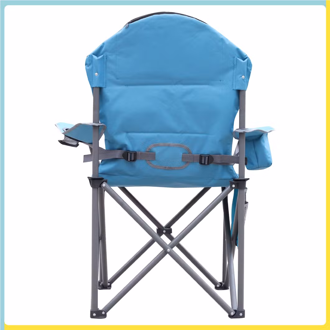 Outdoor Folding Comfortable High Back Chair with Cup Holder