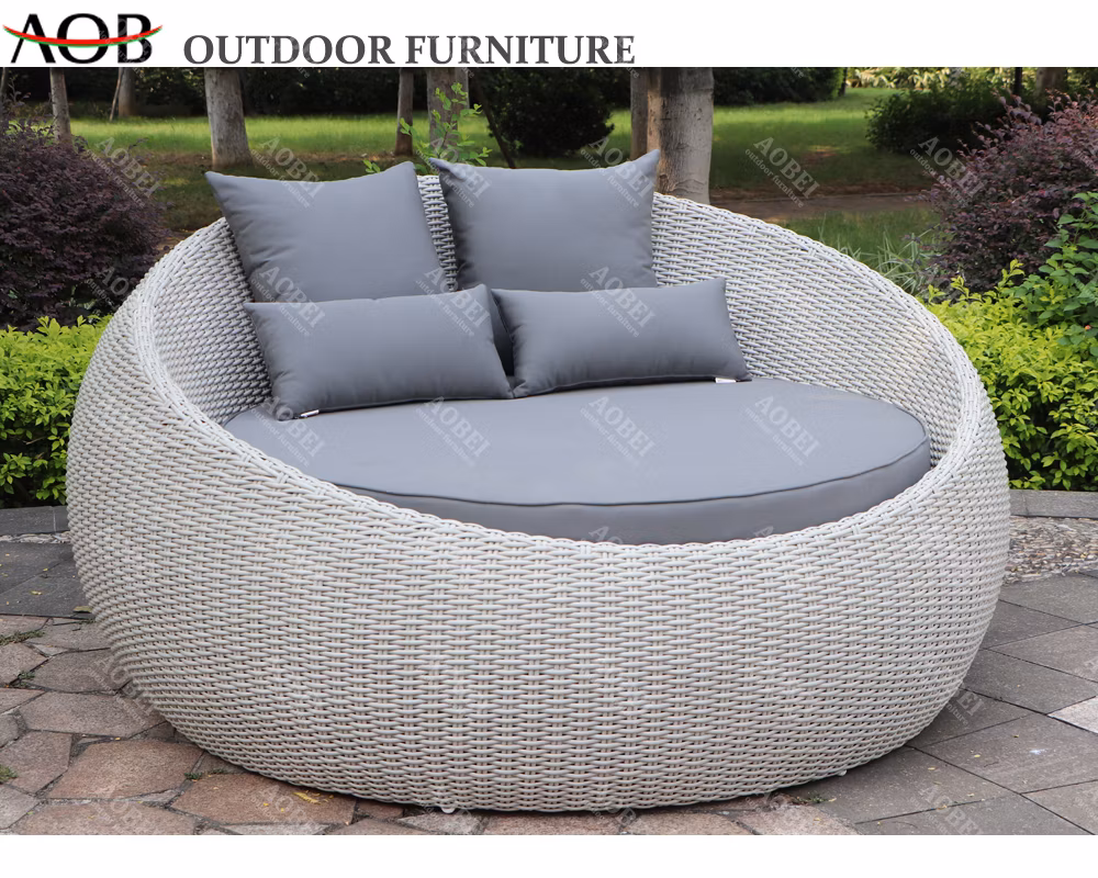 Modern Home Garden Outdoor Beach Hotel Resort Poolside Rattan Wicker Furniture Cabana Sunbed Daybed