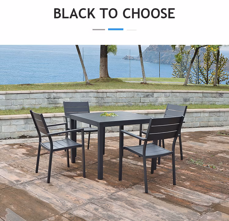 Aluminum Furniture Outdoor Dining Set for 4 Garden Chairs and Table Set