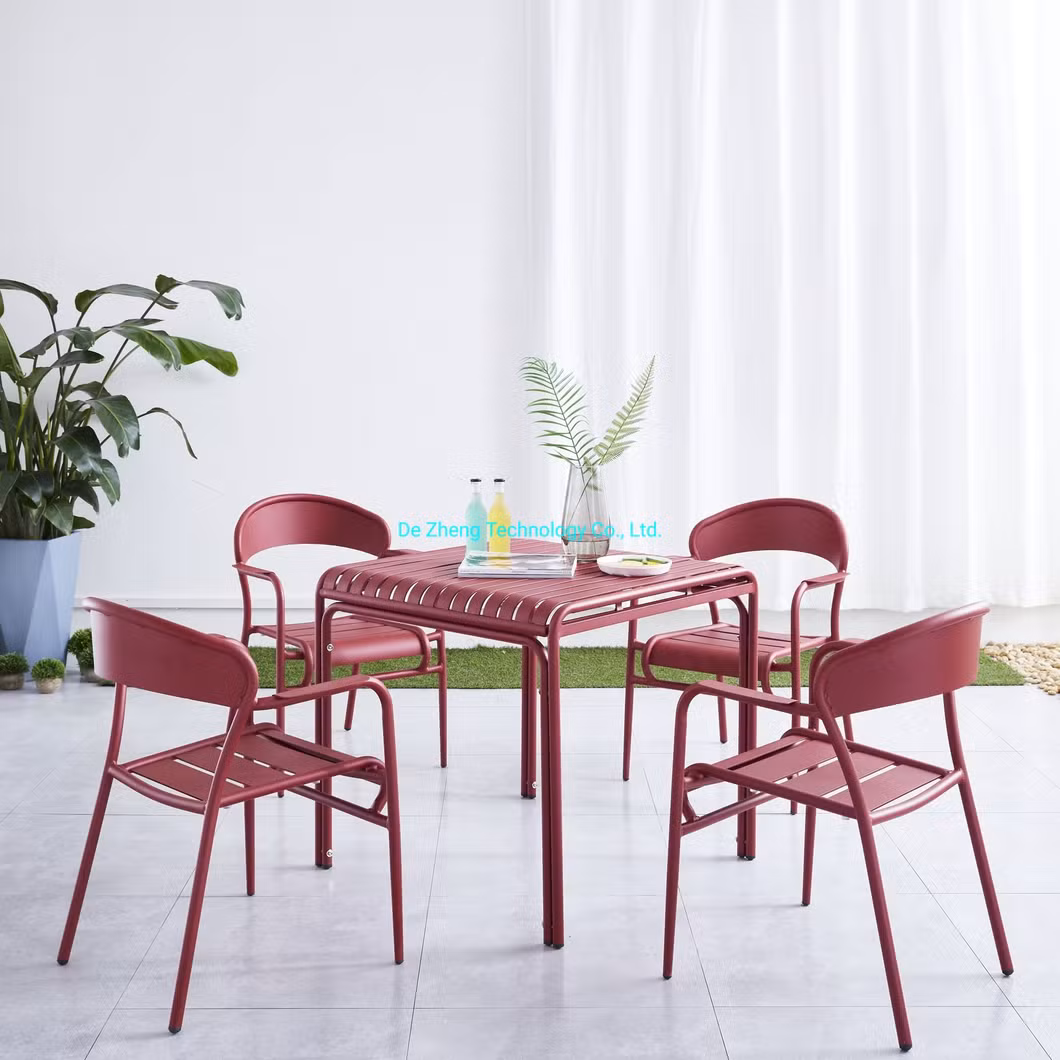 Factory Direct Sale High Quality Cheap Price Aluminum Outdoor Garden Dining Table