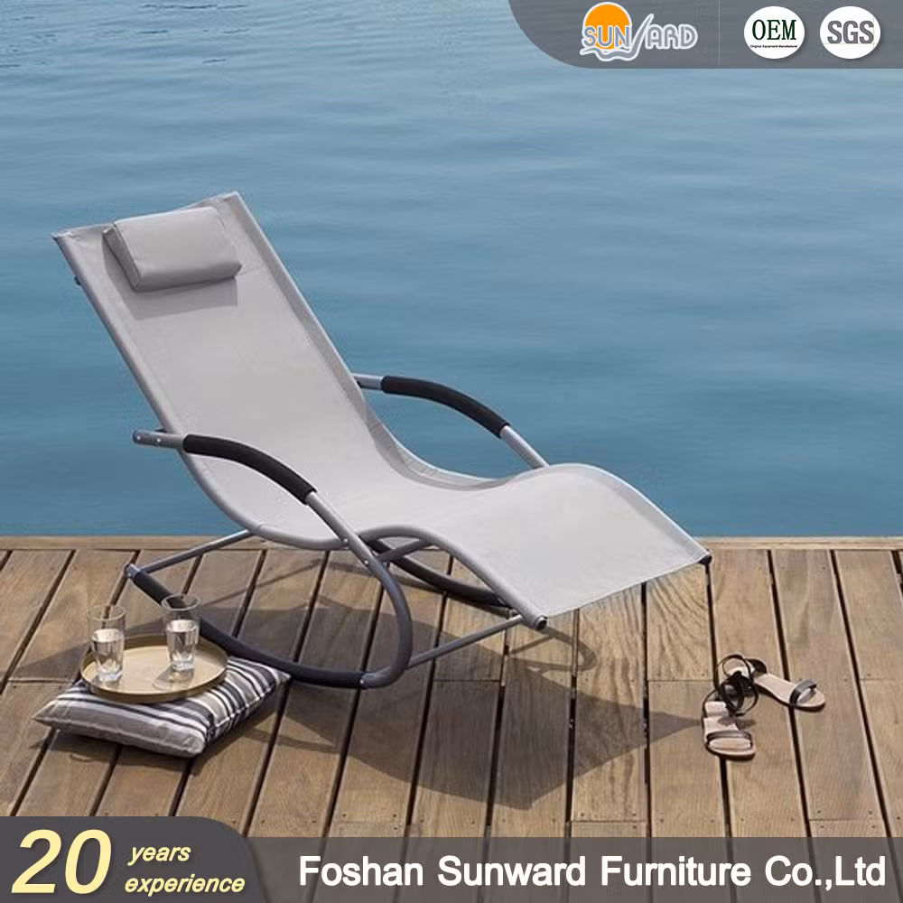 Customized Hot Sale Outdoor Leisure Wholesale Patio Beach Side Garden Sale Resort Hotel Swimming Pool Aluminum Rocking Sun Lounges