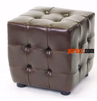 Party Furniture Leather Cube Stool Ottoman