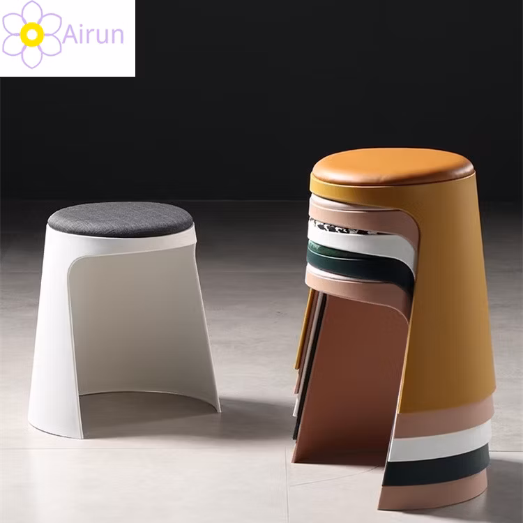 Modern Hollow Storage Box Bathroom Outdoor Stool Gaming Plastic Round Stool