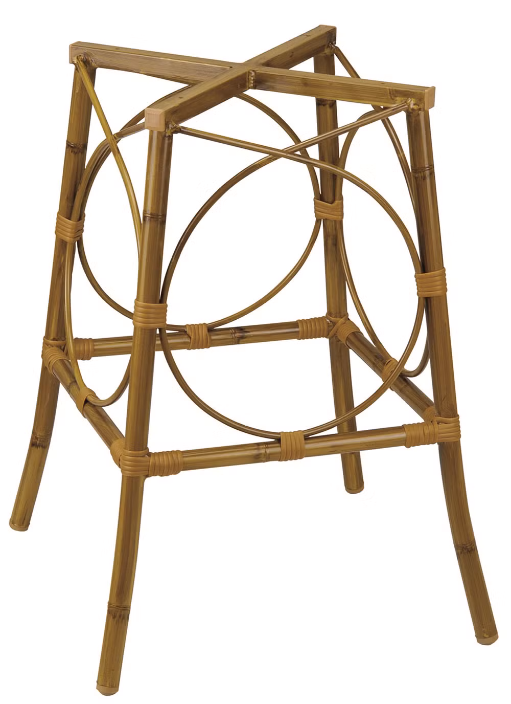 Aluminum Bamboo Look Teak Top Solid Wood Table