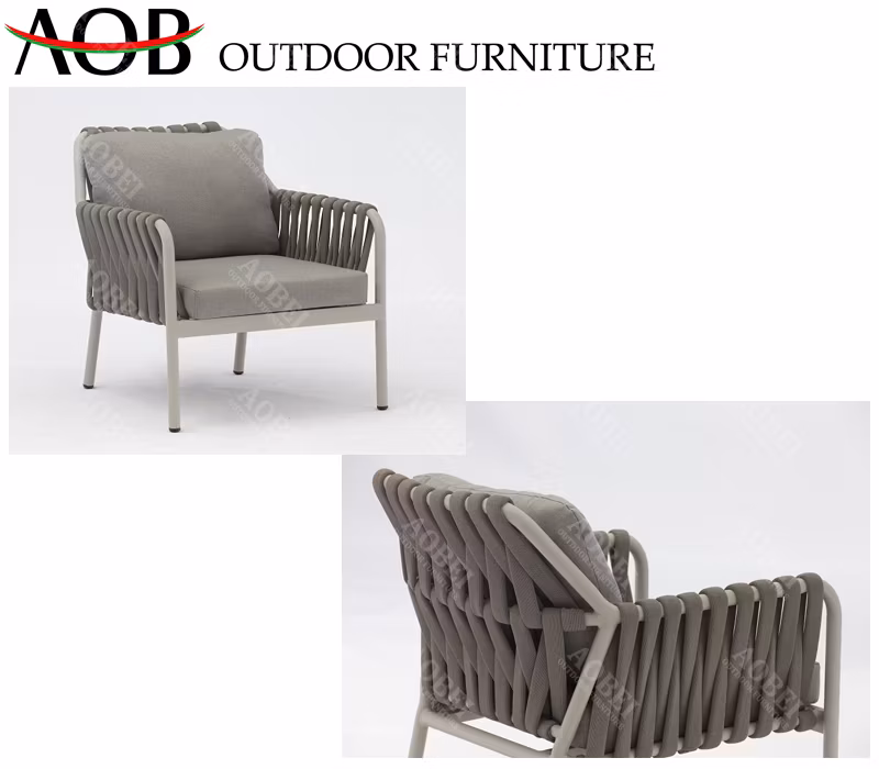 Commercial Outdoor Garden Furniture Aluminum Rope Sofa Set
