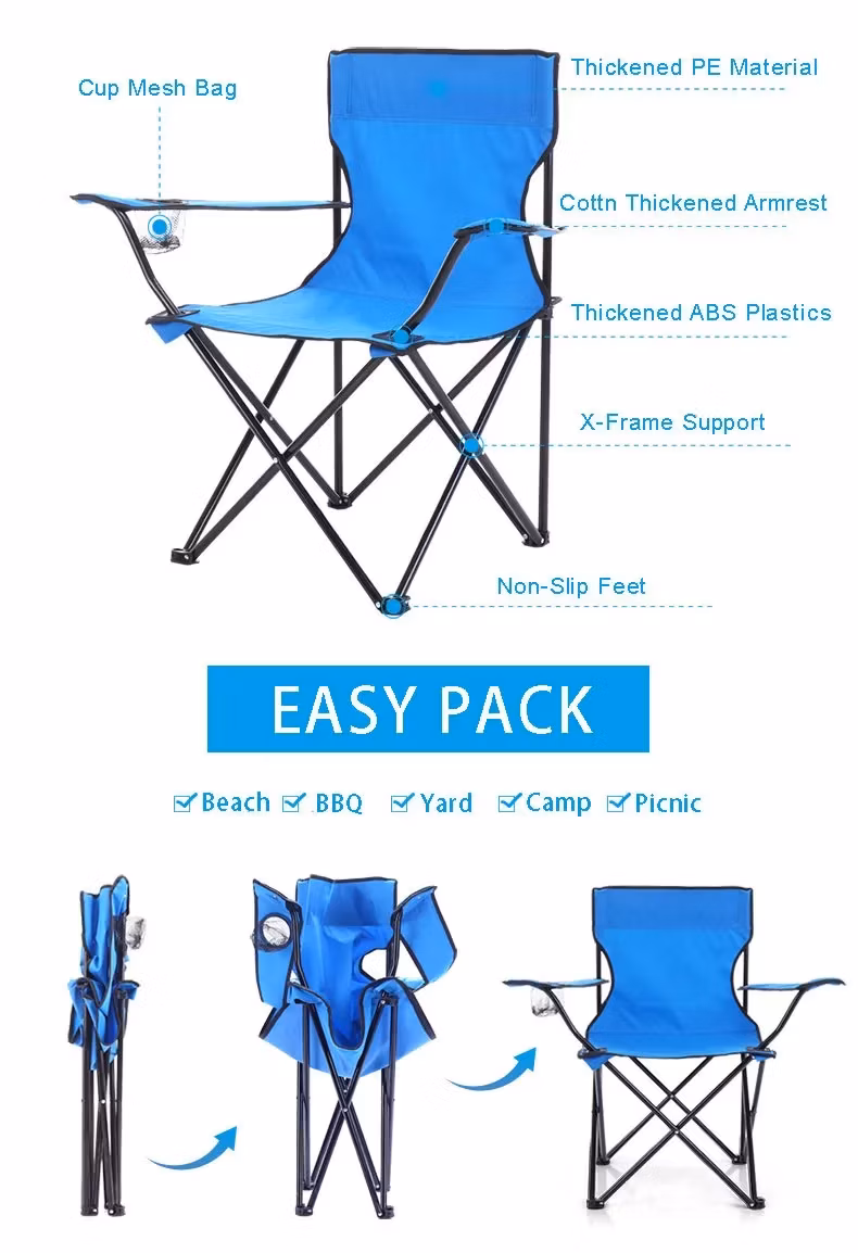 Logo Design Factory Direct Sales Lightweight Outdoor Fishing Chair Folding Camping Chair
