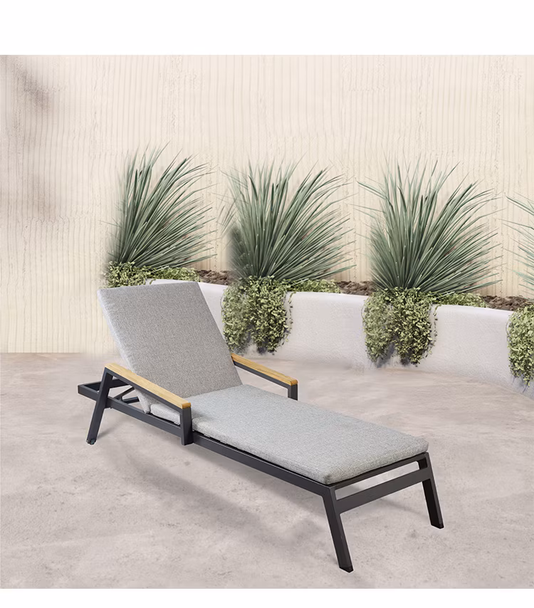 Garden Sun Lounger Poolside Cheap Mesh Sun Bed Day Bed Pool Chaise Lounge Outdoor Furniture