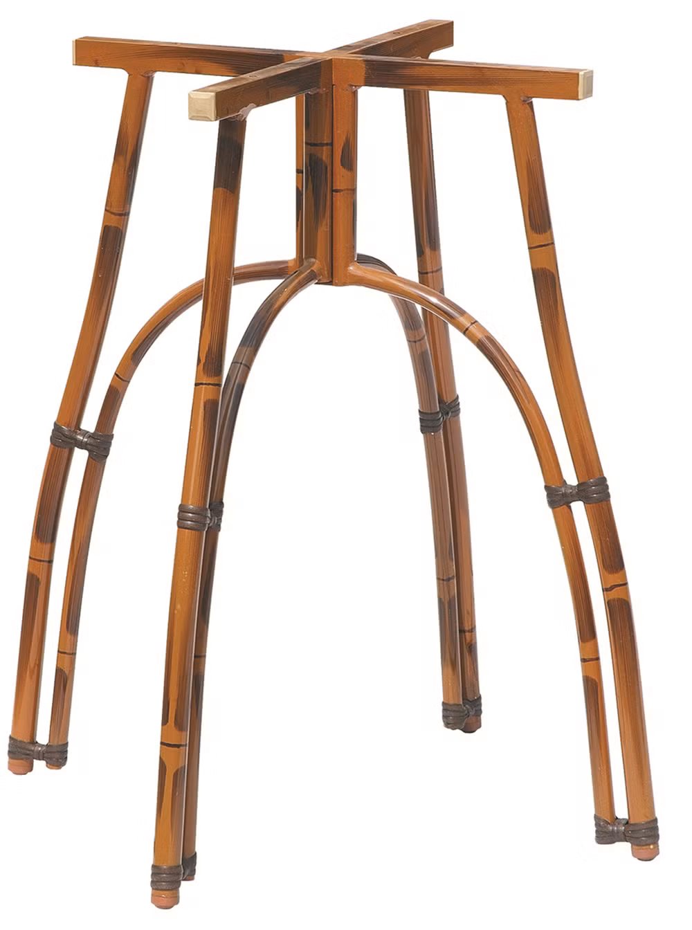 Aluminum Bamboo Look Teak Top Solid Wood Table