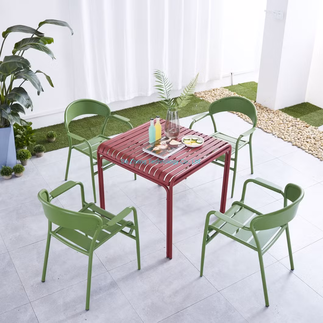 Factory Direct Sale High Quality Cheap Price Aluminum Outdoor Garden Dining Table
