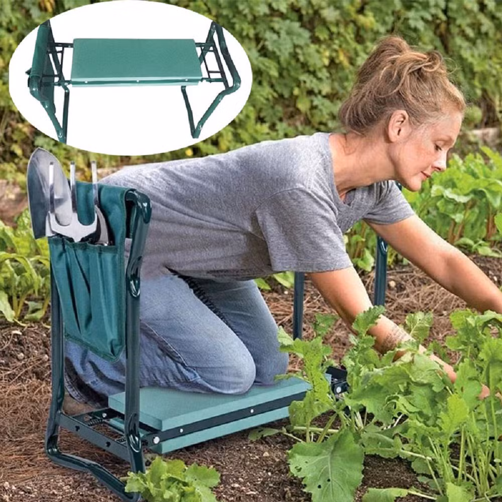 Portable Folding 2-in-1 Garden Stool and EVA Knee Pad Outdoor Gardening Accessories Wyz18407