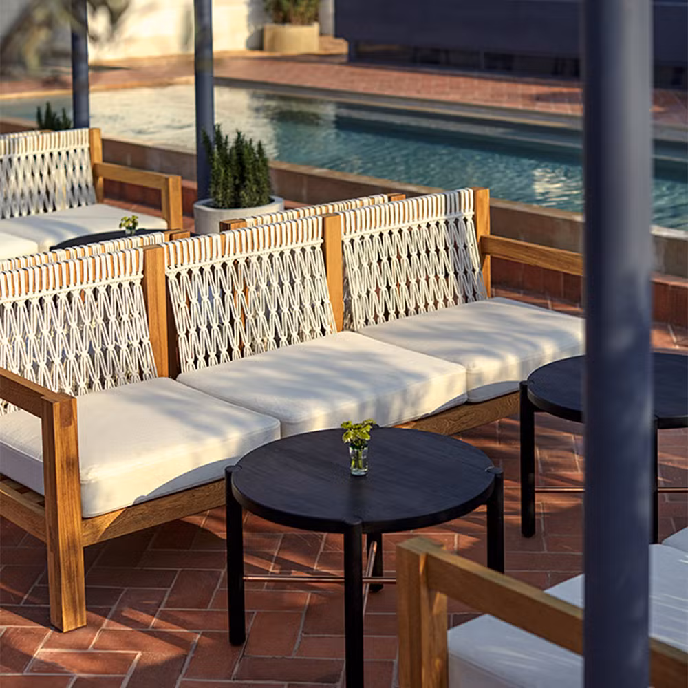 Modern Sectional Aluminum Sofa Sunbed Garden Sofa Set Outdoor Furniture