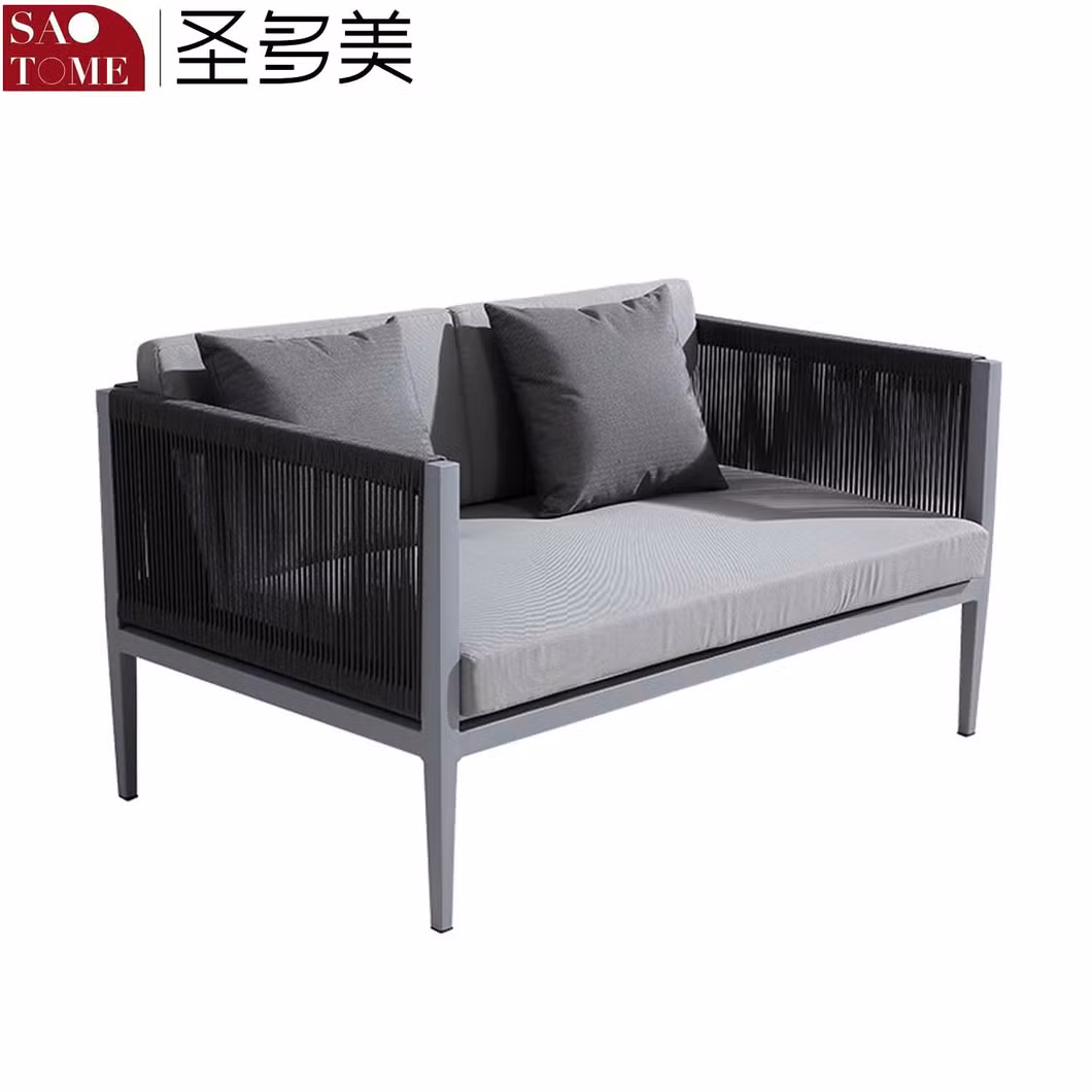Outdoor Leisure Furniture Outdoor Leisure Woven Rattan Dining Table and Chairs Patio Teslin Mesh Combination Sofa