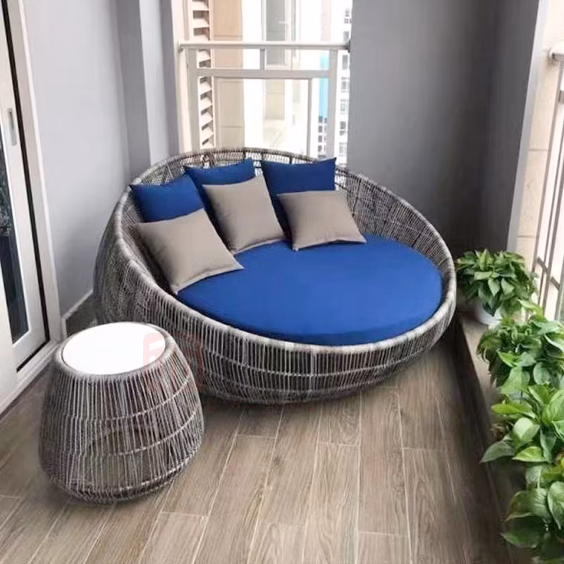 Modern Pool Swimming Daybed Wicker Rattan Sunbed Outdoor Garden Furniture Supplier