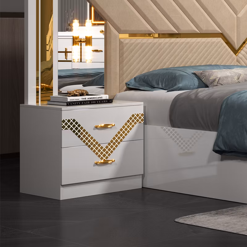 Cheap Modern Simple Bed Furniture Set Full Size Wooden Beds King Luxury Bedroom