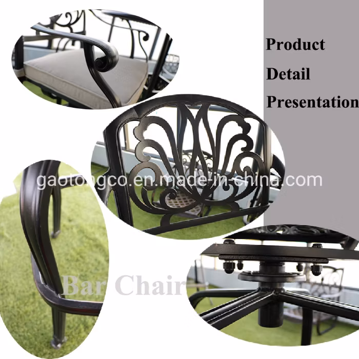 Outdoor Rustproof Dining Table Garden Chair Cast Iron Patio Bistro Table Set